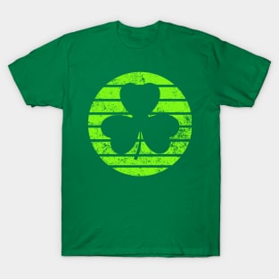 Shamrock Distressed Retro Irish Clover T-Shirt